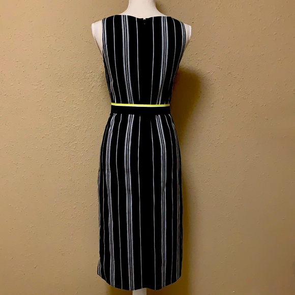 Vince Camuto NWOT black & white stripe dress. - Picture 4 of 8